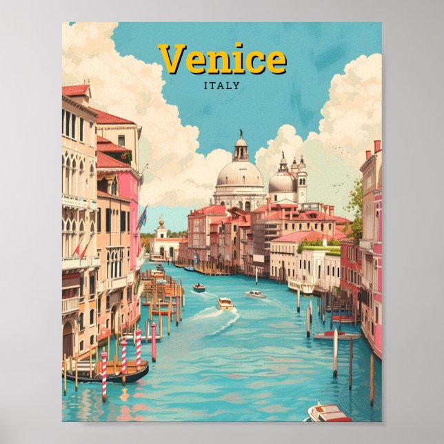 Affiche Vintage voyage Venice Italie (Devant)