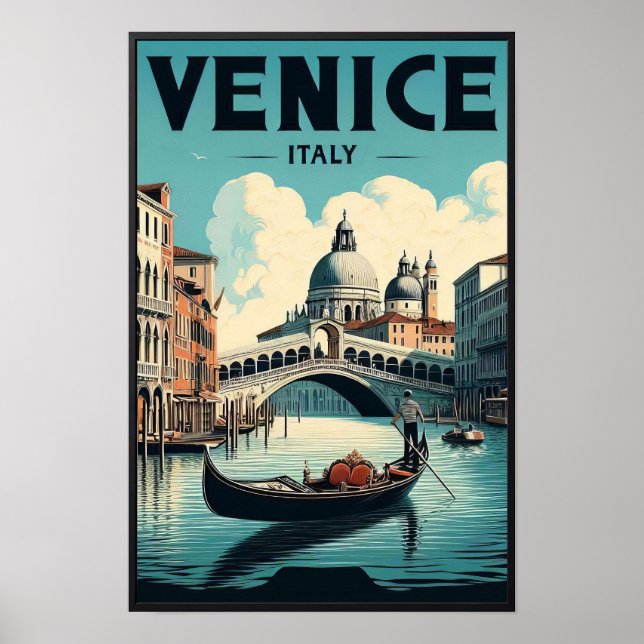 Affiche Vintage voyage Venice Italie (Devant)