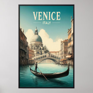 Affiche Vintage voyage Venice Italie