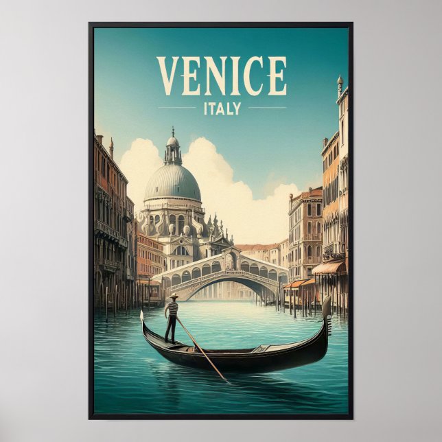 Affiche Vintage voyage Venice Italie (Devant)