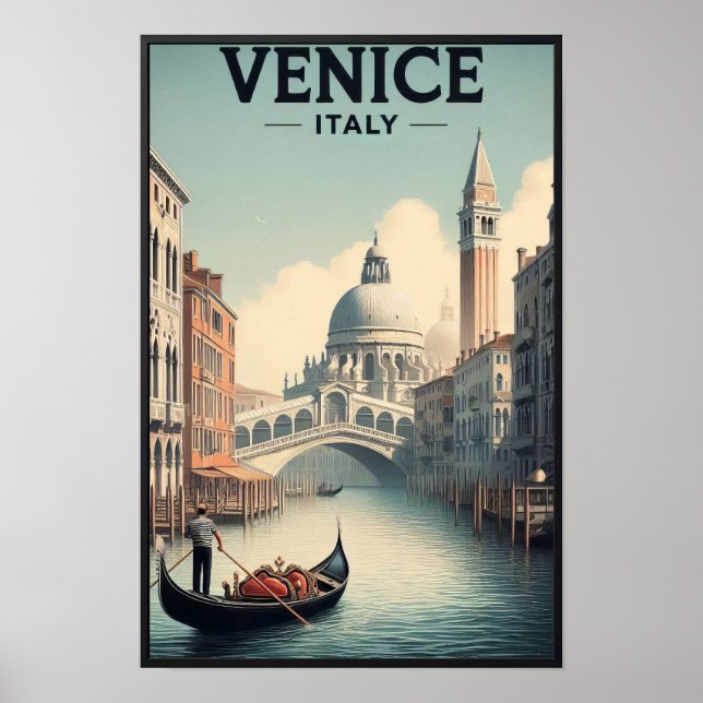 Affiche Vintage voyage Venice Italie (Devant)