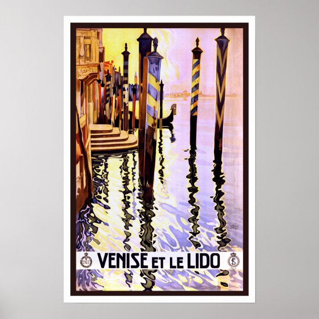 Affiche Vintage voyage, Venise (Devant)