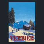 Affiche Vintage voyage Verbier Suisse<br><div class="desc">Découvrez le charme des Alpes suisses avec notre superbe affiche Vintage voyage Verbier Suisse. Capturant l'essence de cette ville de montagne pittoresque, cette affiche est une fenêtre sur la beauté et le charme à couper le souffle de Verbier. Décorée de sommets enneigés, de paysages verdoyants et de chalets de charme,...</div>