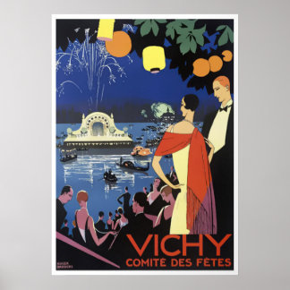 Affiche Vintage voyage - Vichy - France