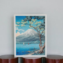 Vintage Watercolor Mount Fuji 1871-1945