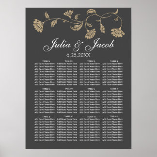 Affiche Vintage wedding planner Floral