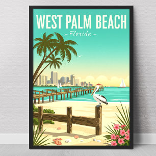 Affiche Vintage West Palm Beach Floride