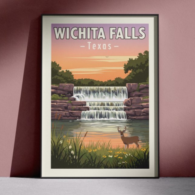 Affiche Vintage Wichita Falls Texas (Créateur téléchargé)