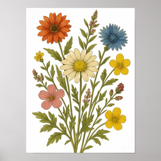 Affiche Vintage Wildflower (Devant)