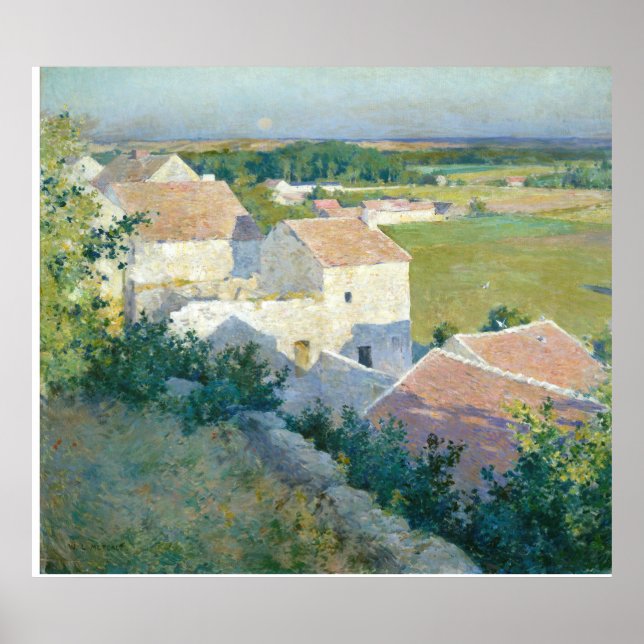 Affiche Vintage Willard Metcalf Mid-Summer Twilight (Devant)