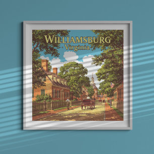 Affiche Vintage Williamsburg Virginie