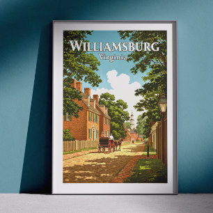 Affiche Vintage Williamsburg Virginie