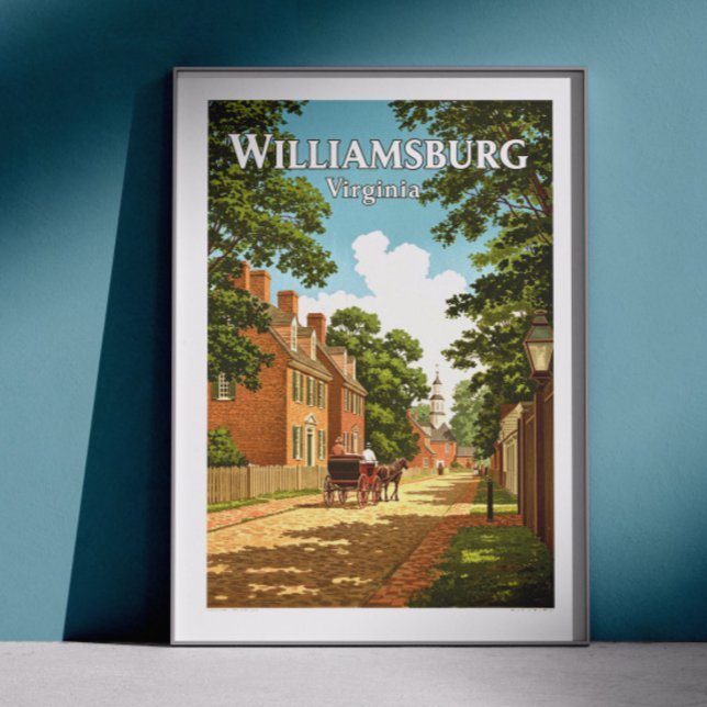 Affiche Vintage Williamsburg Virginie (Créateur téléchargé)