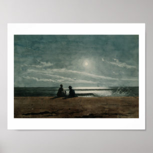 Affiche Vintage Winslow Homer Moonlight