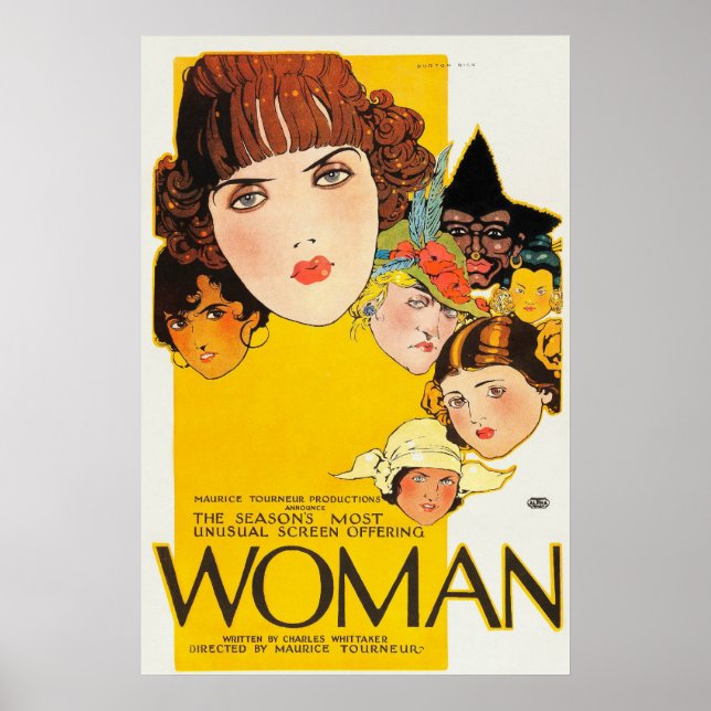 Affiche Vintage Woman 1918 Hollywood Movie (Devant)