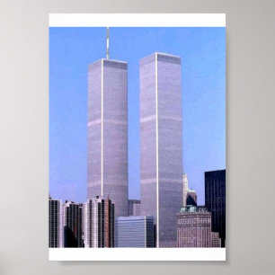 Affiche Vintage World Trade Center Twin Towers NYC