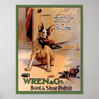 Affiche Vintage Wren & Co. Boot & Chaussure Polonais Ad Do