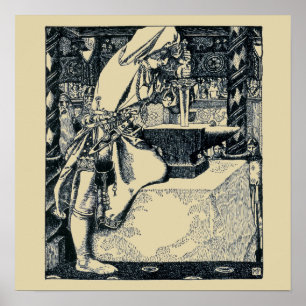Affiche Vintage Young King Arthur par Howard Pyle