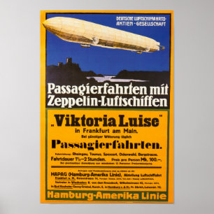 Affiche Vintage Zeppelin Viktoria Luise