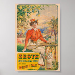 Affiche Vintage Zeste Citronnelle 1904