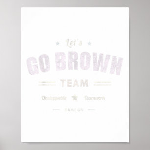 Affiche Vintages Aller équipe Brown Camp d'été Couleur