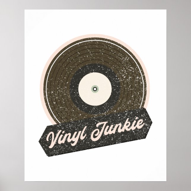 Affiche Vinyl Junkie (Devant)