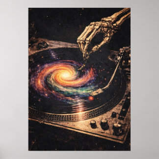 Affiche Vinyl Reaper, Retro-Grungy Music Art, Abstract