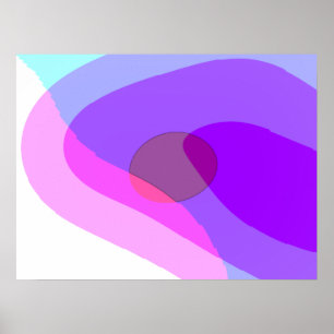 Affiche Violet Abstrait Groovy Rétro 409