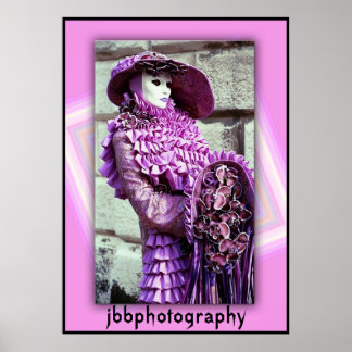 Affiche violet carnaval