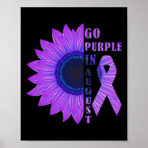 Affiche Violet En Août Mois De Sensibilisation À L'Overdos