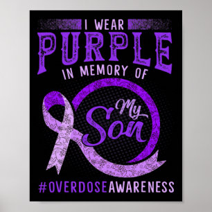 Affiche Violet En Mémoire De Mon Fils Surdose Sensibilisat