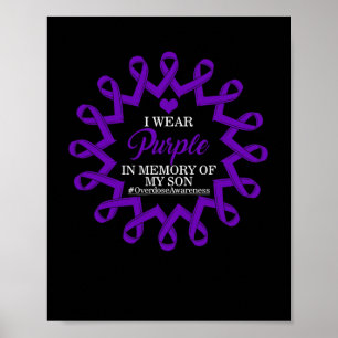 Affiche Violet En Mémoire De Mon Fils Surdose Sensibilisat