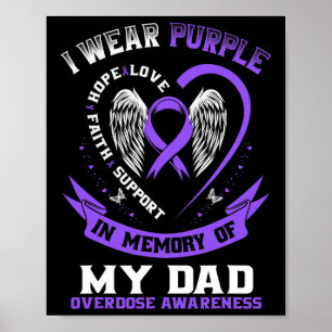 Affiche Violet en mémoire de mon papa Conscience de la sur