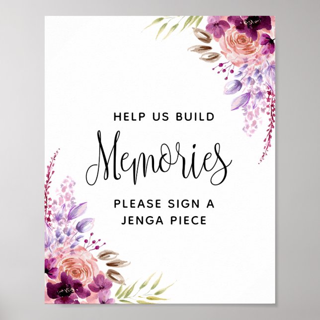 Affiche Violet et, Construire des souvenirs Mariage Signal (Devant)