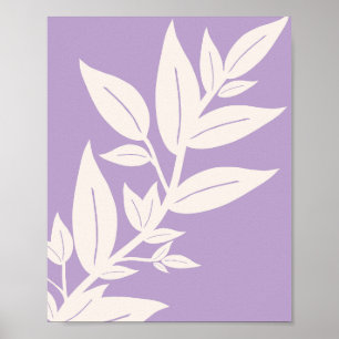 Affiche Violet feuille