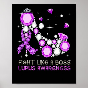 Affiche Violet Guerrier Combattre Lupus Comme Un Patron