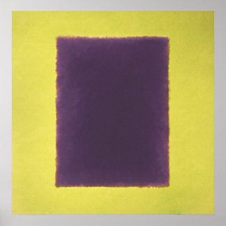 Affiche violet, jaune sur vert