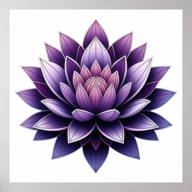 Affiche Violet Lotus Serenity (Devant)