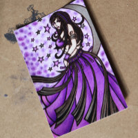 Violet Lune Déesse Ventre Danseuse