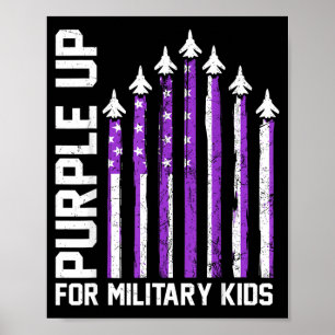 Affiche Violet pour les enfants de militaires tout-petit f