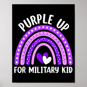 Affiche Violet pour les enfants militaires tout-petits fem