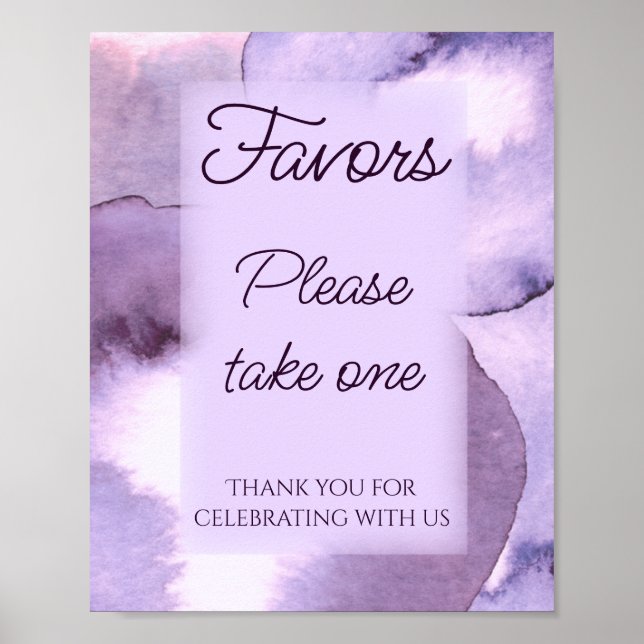 Affiche Violet pourpre  Favoris, prenez-en un  (Devant)