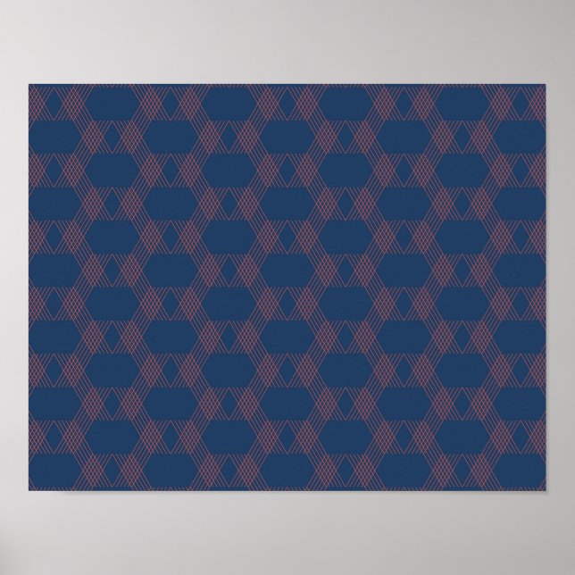 Affiche Violet, rouge, tendance, art décoratif moderne coo (Devant)