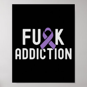 Affiche Violet Ruban Fck Sensibilisation à la surdose