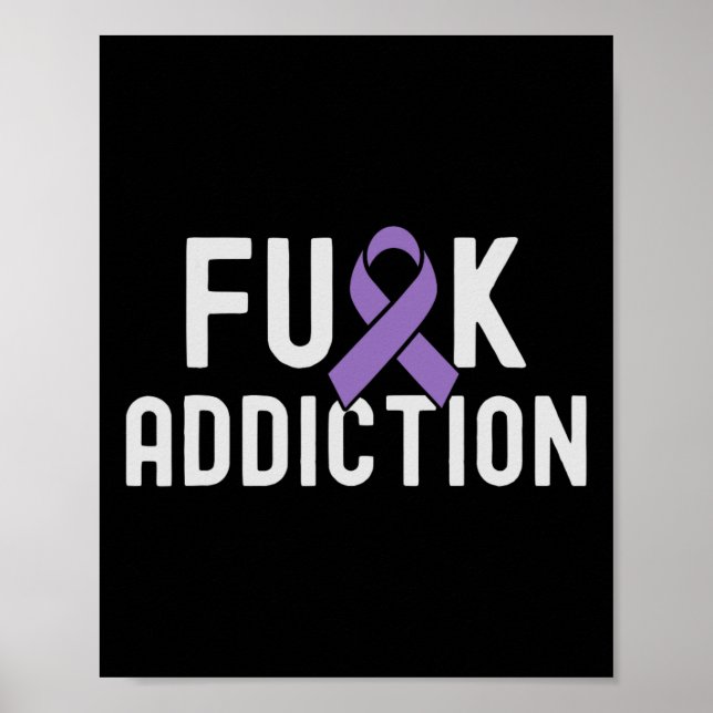 Affiche Violet Ruban Fck Sensibilisation à la surdose (Devant)