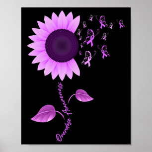 Affiche Violet Ruban Tournesol Butterfly Overdose