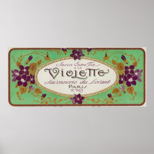 Affiche Violette Soap LabelParis, France (Devant)