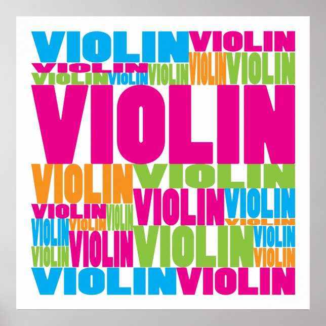 Affiche Violon coloré (Devant)