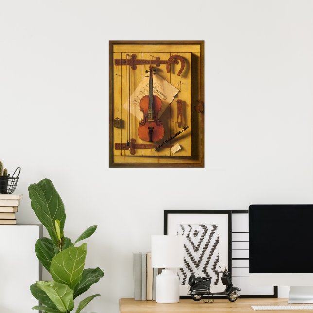 Affiche Violon et musique de Still Life par William Harnet (Bureau à domicile)