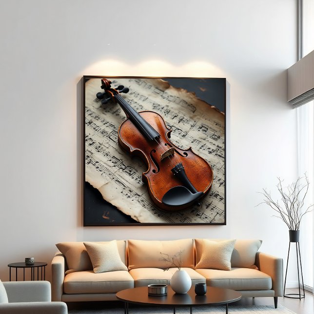 Affiche Violon et Partition (Créateur téléchargé)